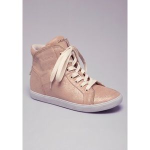 Bebe Kameron Gold High Top Sneakers